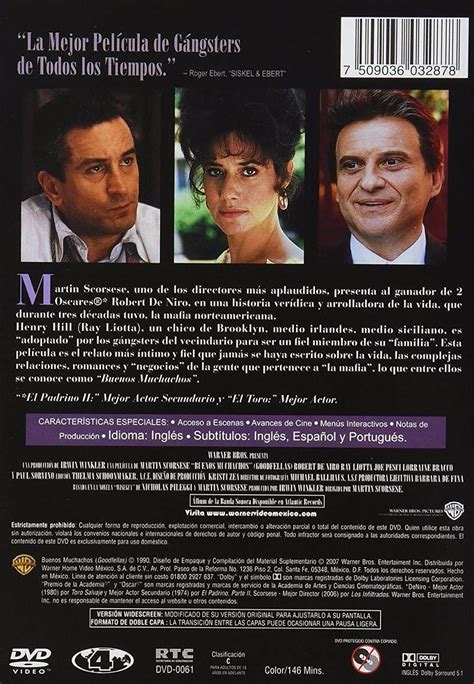 Goodfellas (comercializada como uno de los nuestros en españa y buenos muchachos en hispanoamérica) es una película estadounidense de drama criminal basada en un hecho real de 1990 dirigida por martin scorsese. Buenos Muchachos Godfellas Robert De Niro Pelicula Dvd ...