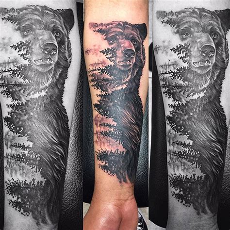 Black bear claw and tribal bear tattoo. Adorable and Powerful Bear Tattoo Ideas With Meanings ...