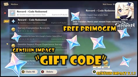 If you're playing on ps4, you can redeem codes from within the game. Genshin impact new! Repeat-able Redeem Gift code? free Primogem - Game videos