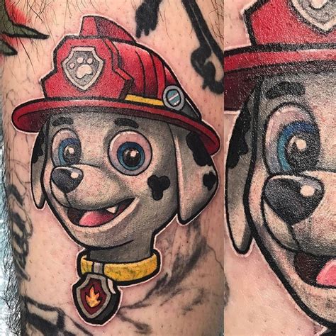 Dogs are absolutely the center of my world. Paw Patrol by @calebcashew at Fortunate Son Tattoo in Las Vegas Nevada. #dog #puppy #calebcashew ...