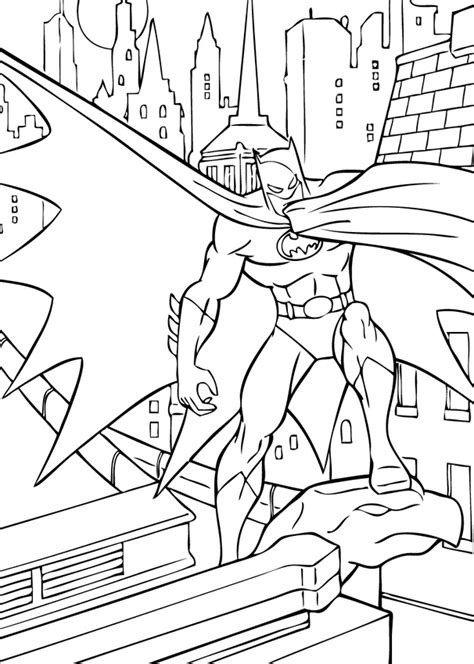 Batman, the watchman of the city; 310 dessins de coloriage batman à imprimer sur LaGuerche ...