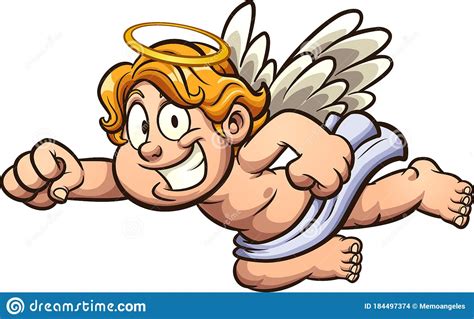 Collin is a cherub is a member of c.h.e.r.u.b and a supporting character in helluva boss. Flying Cartoon Blond Cherub With Big Smile Stock Vector ...