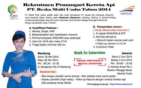 Peserta yang lulus menjadi pramugari mendapatkan pendidikan di sekolah pramugari garuda indonesia, diberikan gaji sebesar 15 juta/bulan (exclude. Pramugara Kereta Api | Kereta Api Mania