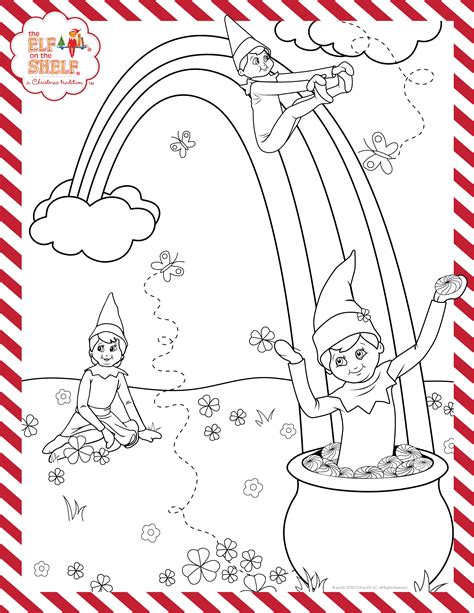 Elf on the shelf coloring pages. St. Patrick's Day Printable | Kids Coloring Pages ...