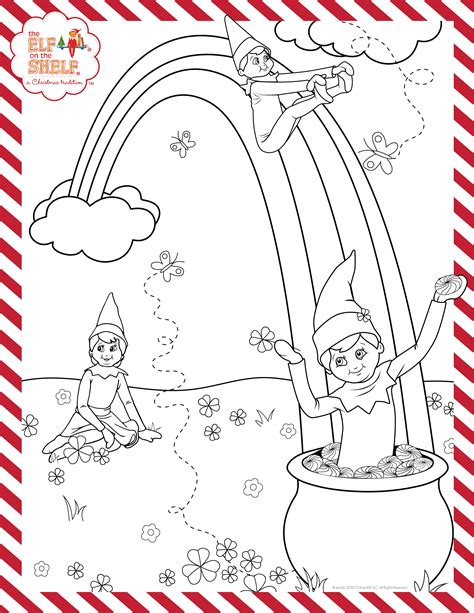 Elf on shelf coloring pages. St. Patrick's Day Printable | Kids Coloring Pages ...