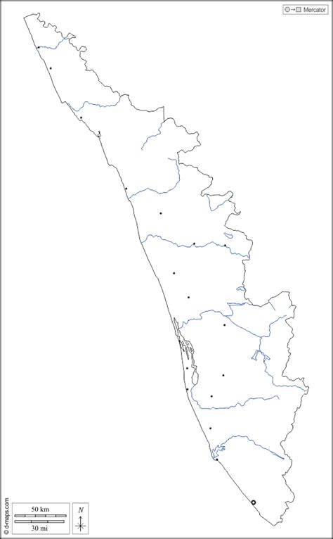 Search and share any place. Kerala free map, free blank map, free outline map, free base map outline, hydrography, main ...