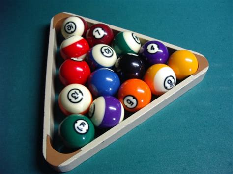 The pink ball should be at the nose of the triangle. How to Rack Balls in Pool 8-Ball the Thinking Man's Game ...