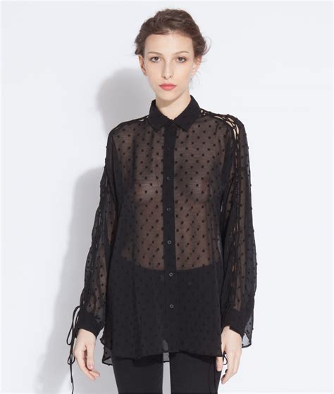 Chemisier transparent bleu diane von furstenberg. Chemise noir transparente femme - Chapka, doudoune, pull ...