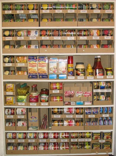 First, it sometimes makes more sense to label your food storage bins with the *meal* they'll be used for, rather than the actual contents—as the sisters from the home sort did here for breakfast foods. Home Food Storage Organizers Home Food Storage Organizers ...