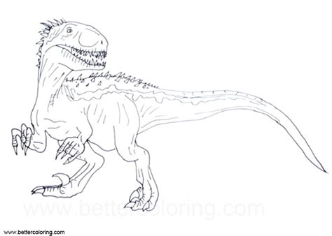 How to draw indoraptor vs indominus rex jurassic world dinosaurs. Jurassic World Indoraptor Coloring Pages Clipart - Free ...