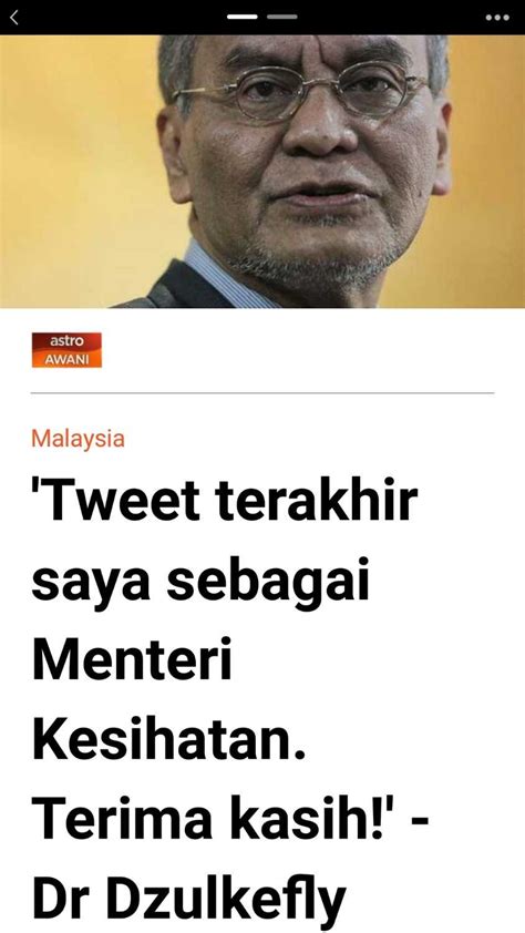 Isusemasa.com memaparkan isu semasa terkini di malaysia mengenai politik, agama, hiburan, sukan, dunia, teknologi, automotif, kesihatan dan pelbagai. 'Tweet terakhir saya sebagai Menteri Kesihatan. Terima ...