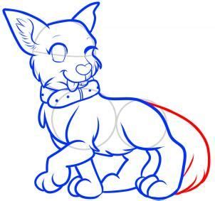 971 x 704 jpeg 78 кб. how to draw an anime dog, anime dog step 12 | Drawings ...