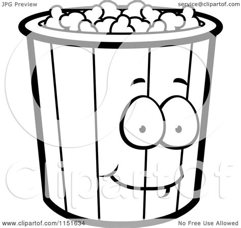 Top 20 popcorn coloring pages if you are looking for some popcorn coloring pages , we've found some of the best ones around. Cartoon Clipart Of A Black And White Popcorn Bucket Mascot ...