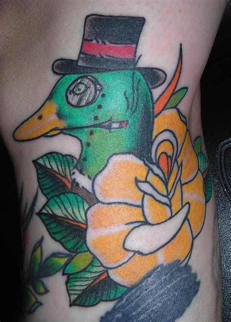 Bird designs are in vogue today, especially ducks. Mallard duck tattoo | Duck tattoos, Tattoos, Cute hats