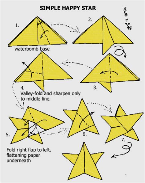 Open the flap and squash down. how to | Origami stars, Easy origami star, Origami easy