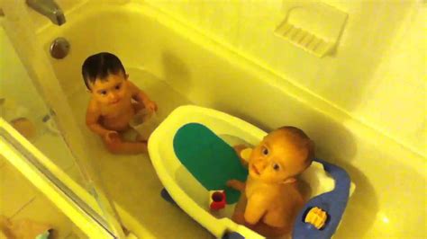 Make your unique style stick by creating custom stickers for every occasion! Twin babies bath time - YouTube