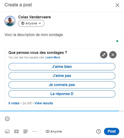 Comment Faire un Sondage LinkedIn en 2024 ? Exemples & Idées