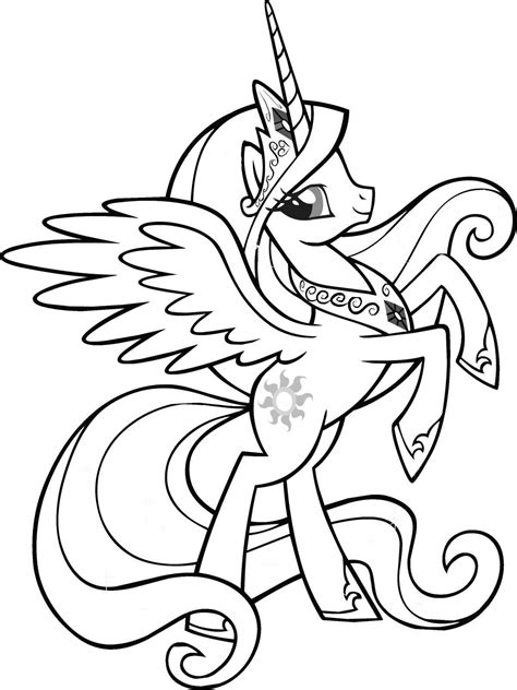 Two princess unicorns to color coloring pages printable. unicorn coloring - Google Search | My little pony coloring ...