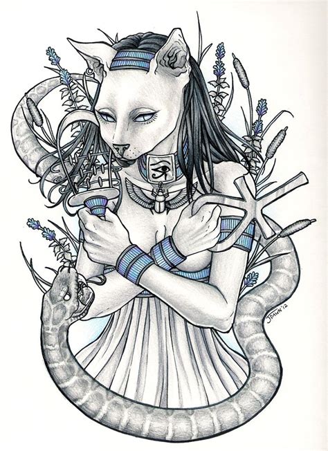 Anubis bastet and ankh tattoo design. Bastet, 2012. Jessica Dawn's Art and Tattoo Design ...