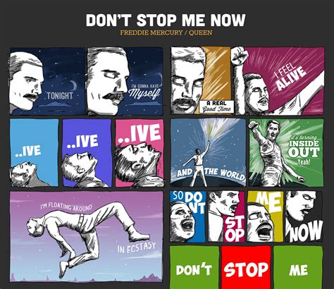 181,924 views, added to favorites 3,296 times. "Don't Stop Me Now" en comic — Rock&Pop