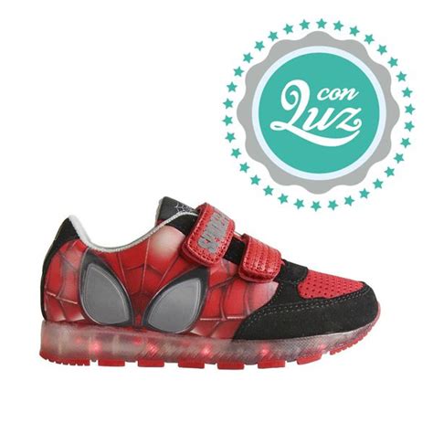 ¿no pronas ni mucho ni poco? Zapatillas de luces para niños de Spiderman, el superhéroe ...