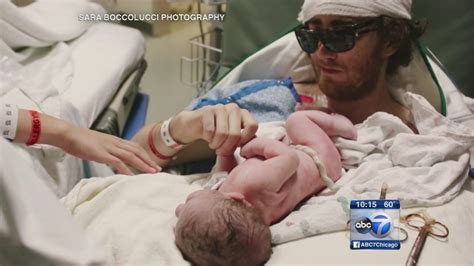 Gifts for dad from newborn son. Viral photo captures cancer patient from Glen Ellyn as he ...