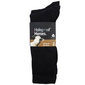 Mens original holeproof explorer wool blend socks black outdoor hiking work size. Buy Holeproof Socks at the UndieWarehouse