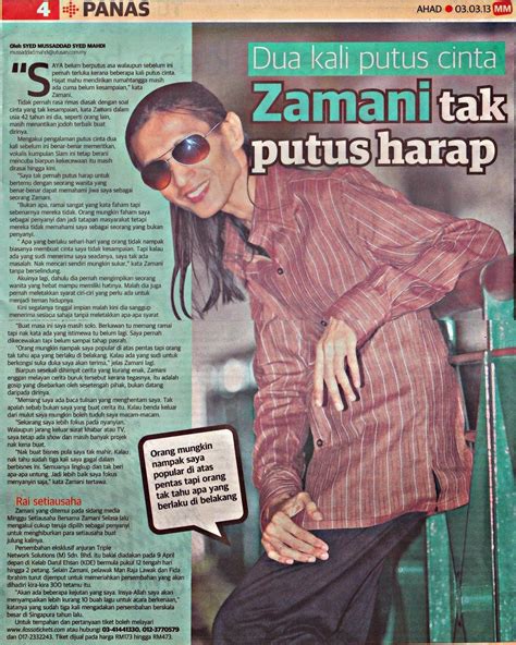 Free zamani dedah percintaan bersama dato sri siti nurhaliza dan punca putus teh tarik che ta mp3. Siti Nurhaliza enggan komen kaitan beliau dan Zamani ...