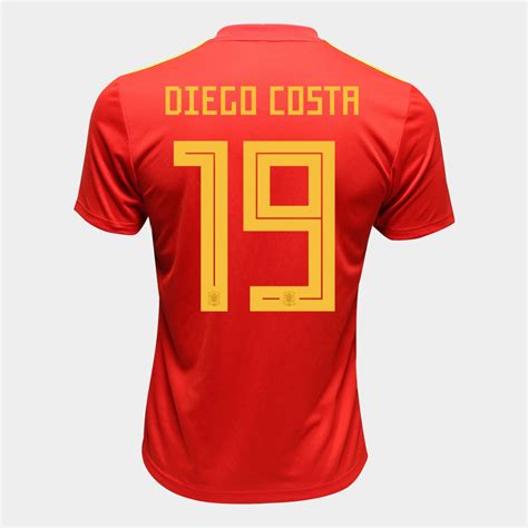 Teve um mlk q ficou de deixar um feedback sobre essa camisa mas ainda n flw se recebeu. Camisa Seleção Espanha Home 2018 n° 19 Diego Costa ...