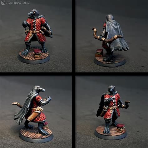 28mm sized metal figures, supplied unpain. Kenku Ranger for Rangers of Shadow Deep (Hero Forge ...