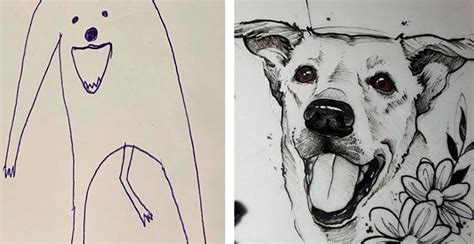 See more ideas about dog drawing, cute dog drawing, dog art. Rubbish Dog Drawing Wins Contest Over Artist's Drawing ...
