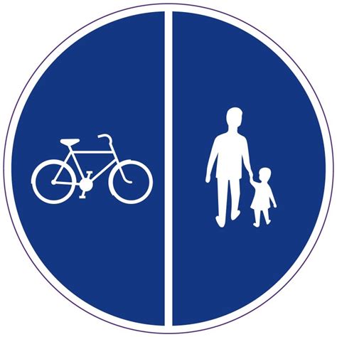 Påbjudna gång och cykelbanor - - trafikskyltar