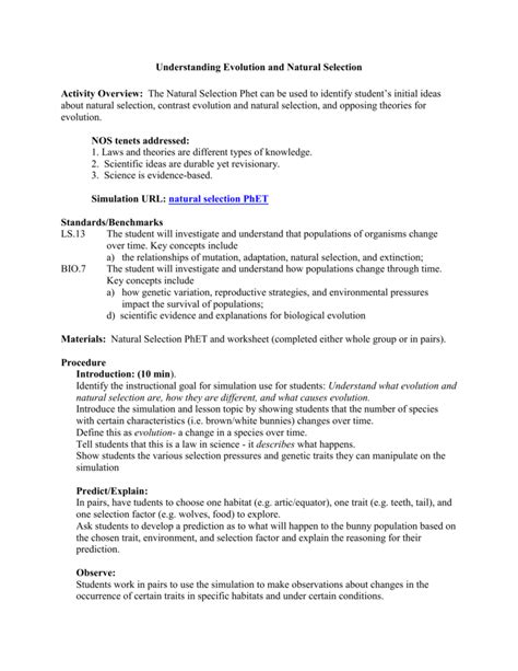 Manipulate the mutation rate, and determine how mutation rate affects adaptation and. Natural And Artificial Selection Gizmo Answer Key Pdf + My ...