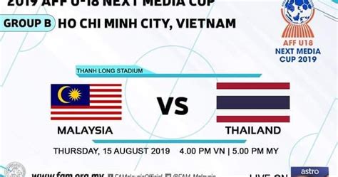 Here on sofascore livescore you can find all malaysia vs thailand … Live Streaming Malaysia vs Thailand AFF B-18 15.8.2019 ...