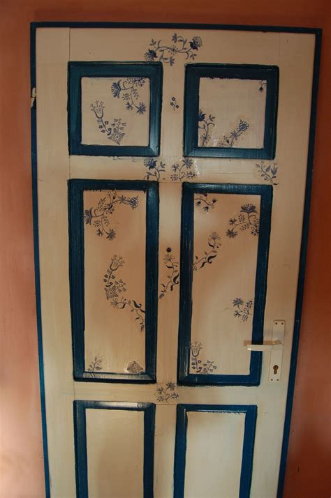 Immediately i knew that the vintage door i had been hanging on to for so. decoupage your door! | Wood door paint, Rustic wood doors