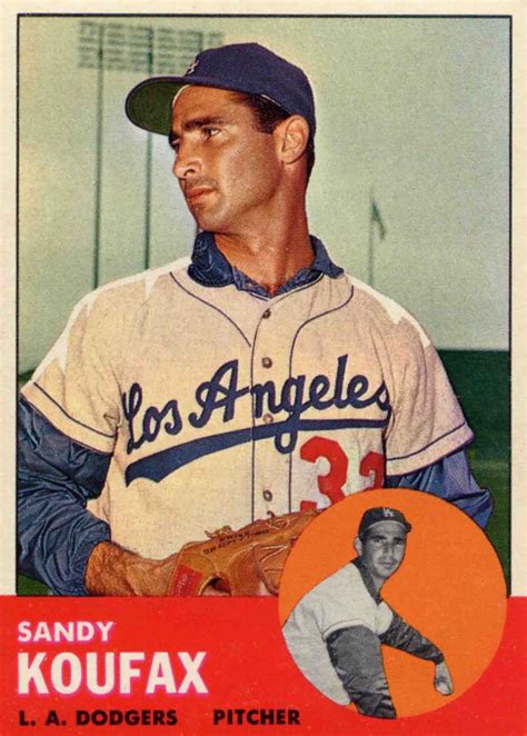 Great savings & free delivery / collection on many items. Sandy Koufax. Topps Chewing Gum Company, 1963. | Baseball ...