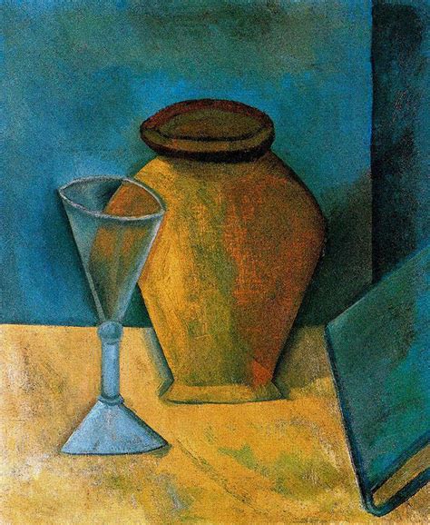 Famous maison artwork oil painting replica high definition prints on canvas, modern wall decoration art for living room, bedroom, bathroom, kitchen, office, hotel, dining room, bar, homestay, kids room etc. Pot, Glass and Book - Pablo Picasso - WikiArt.org ...