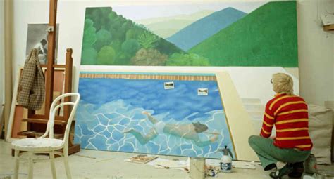 David hockney, pool and steps, le nid du duc, 1971, acrylic on canvas, 183 x 183 cm. David Hockney as You've Never Seen Him - Gay City News