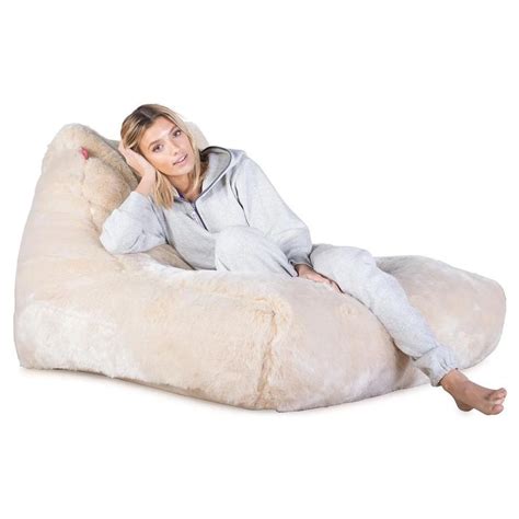 (you can learn more about our rating system and how we pick each item here.). Mega Lounger Bean Bag - Fluffy Faux Fur White Fox (With ...