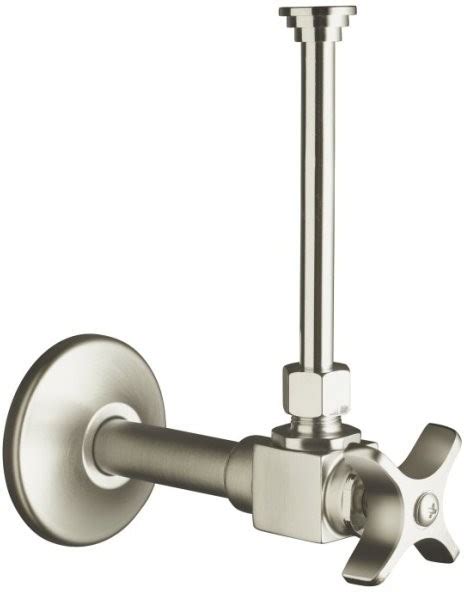 The supply valve is constructed of durable brass. Kohler K-7637-BN Vibrant Brushed Nickel Angle Supply Valve ...