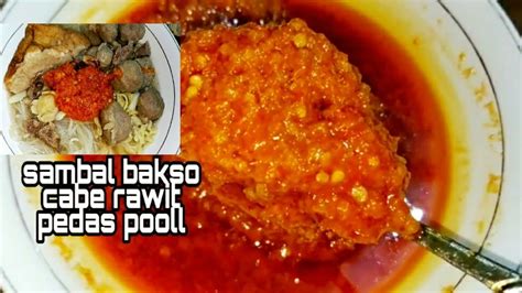 Untuk lauknya lengkap sekali perpaduan rasa rawon . Resep sambal bakso cabe rawit/sambal bakso/resep sambal ...