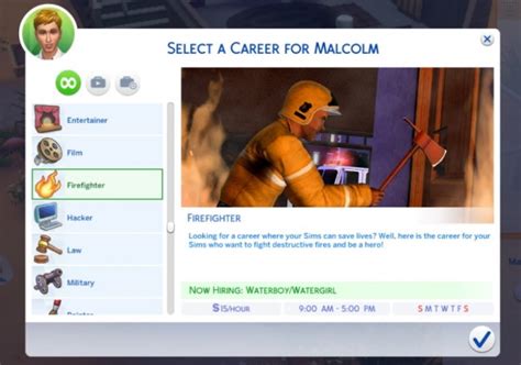 The sims 4 offers career cheats if you'd like to skip leveling a career at any time and get instant promotions. Mod The Sims: Firefighter Career by Sims_Lover • Sims 4 ...
