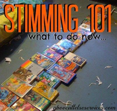 Such behaviours (also scientifically known as 'stereotypies') are found to some degree in all people. Stimming 101: Part 3 What to DO | Stimming, Autism ...