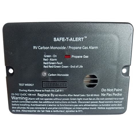 Carbon monoxide in the home can be prevented and detected with a carbon monoxide sensor. Safe-T-Alert Combo Carbon Monoxide Propane Alarm - Surface ...