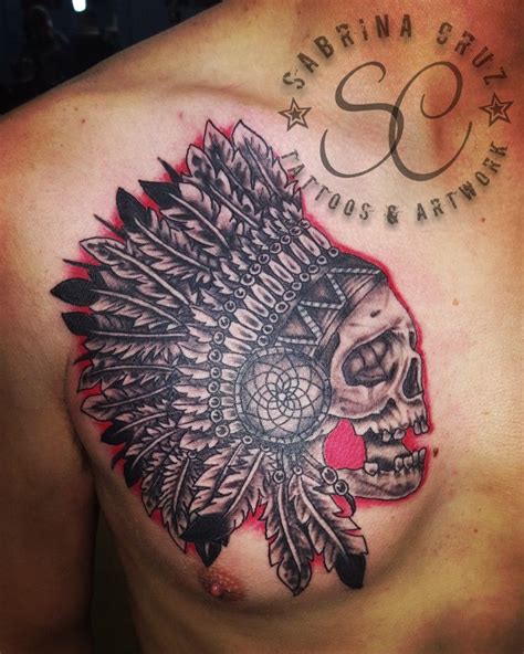 8th day tattoo 1031 park st. Skull and head dress tattoo.Artist Sabrina Cruz ...