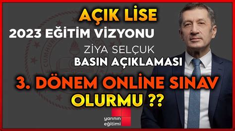 Ve yapılacaksa aöl ek sınav tarihi nedir? AÇIK LİSE 3.DÖNEM SINAVI ONLİNE OLURMU SORUSUNA CEVAP ZİYA ...