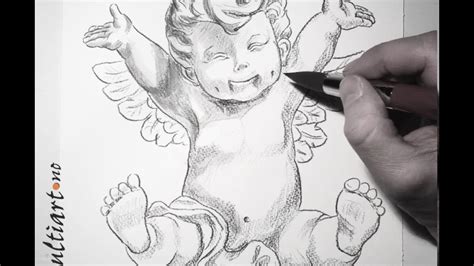 Drawing of a happy cupid angel - YouTube