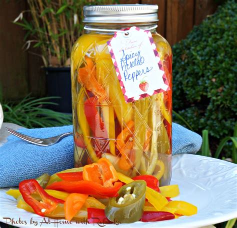 The hot peppers are sweet, hot, and tart at the same time. Spicy-Sweet Pickled Peppers — AT HOME WITH REBECKA ...