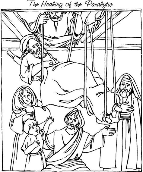 Byzantine art madonna and child coloring pages. Through the Roof - Coloring Page - SundaySchoolist