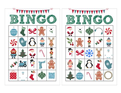Ministering printables has designed 6 free valentine bingo cards that print out two per page. Blue Skies Ahead: Printable Christmas Bingo!